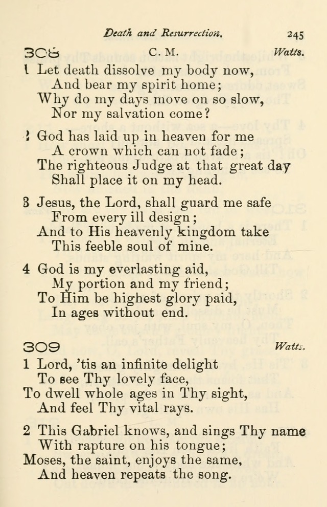 A Choice Selection of Hymns and Spiritual Songs for the use of the Baptist Church and all lovers of song page 248