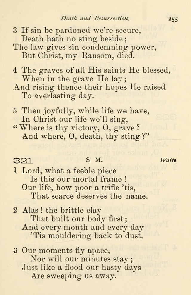 A Choice Selection of Hymns and Spiritual Songs for the use of the Baptist Church and all lovers of song page 258