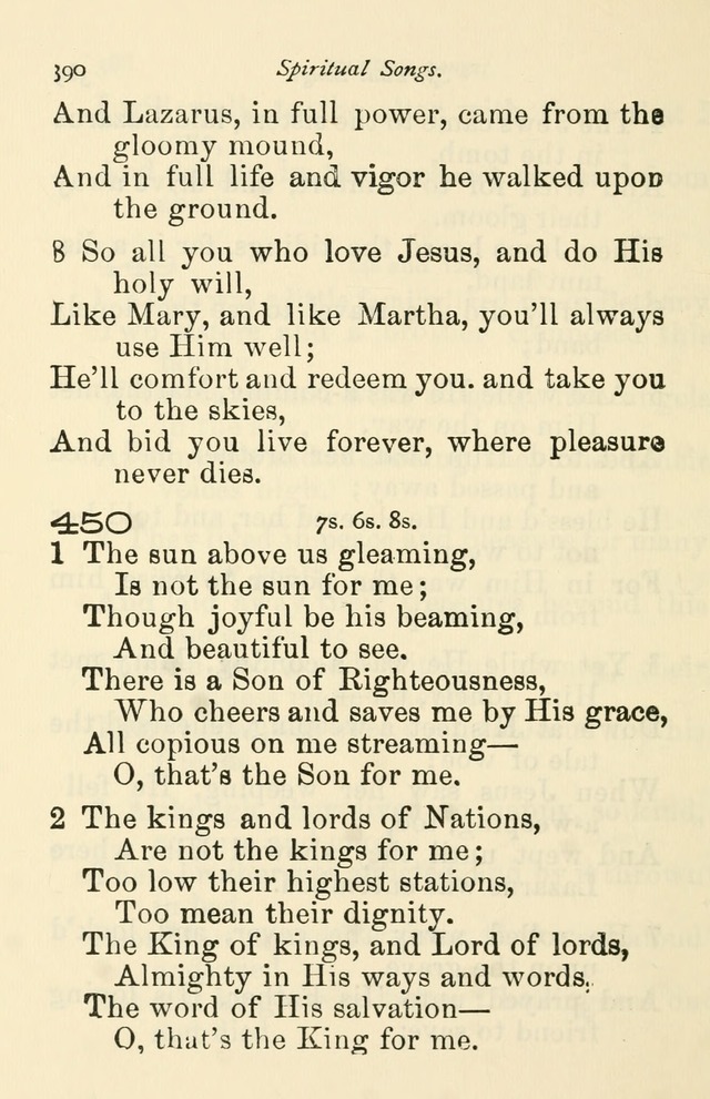 A Choice Selection of Hymns and Spiritual Songs for the use of the Baptist Church and all lovers of song page 393