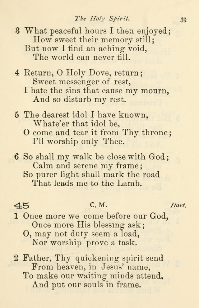 A Choice Selection of Hymns and Spiritual Songs for the use of the Baptist Church and all lovers of song page 42