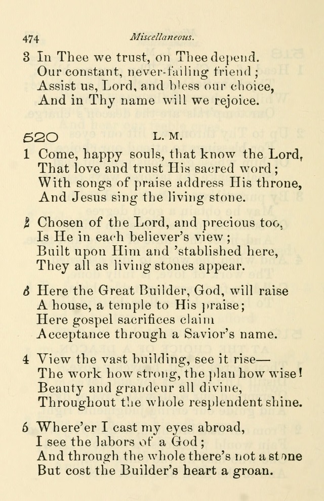 A Choice Selection of Hymns and Spiritual Songs for the use of the Baptist Church and all lovers of song page 477