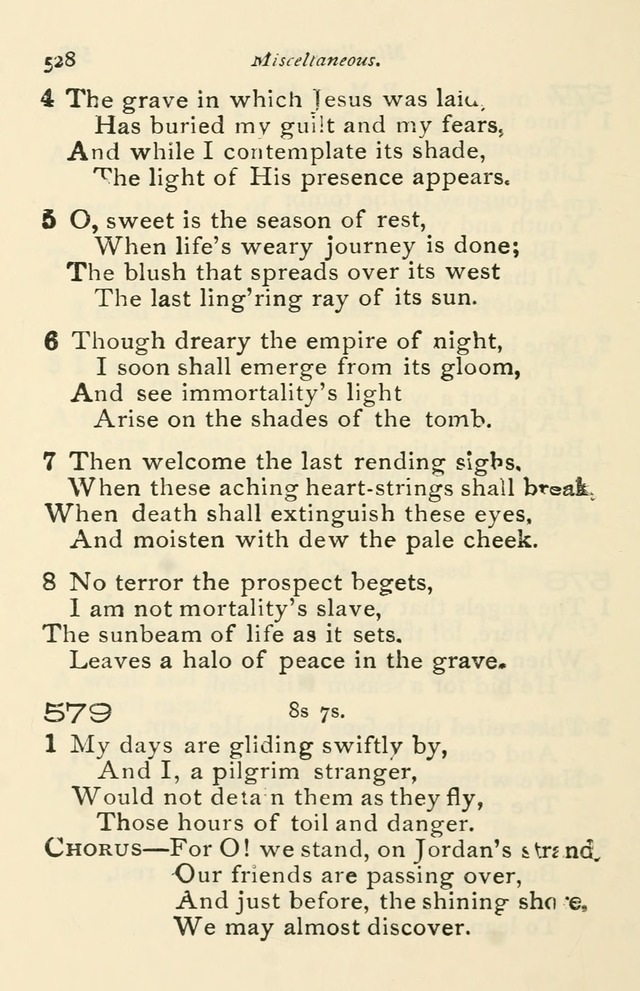 A Choice Selection of Hymns and Spiritual Songs for the use of the Baptist Church and all lovers of song page 531
