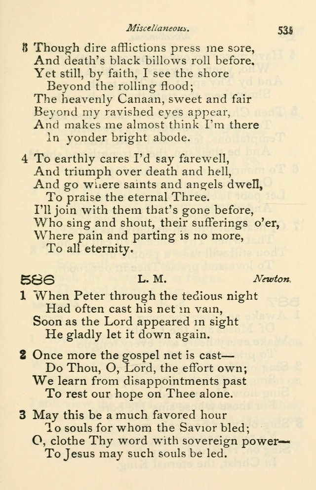 A Choice Selection of Hymns and Spiritual Songs for the use of the Baptist Church and all lovers of song page 538
