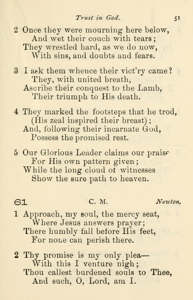 A Choice Selection of Hymns and Spiritual Songs for the use of the Baptist Church and all lovers of song page 54