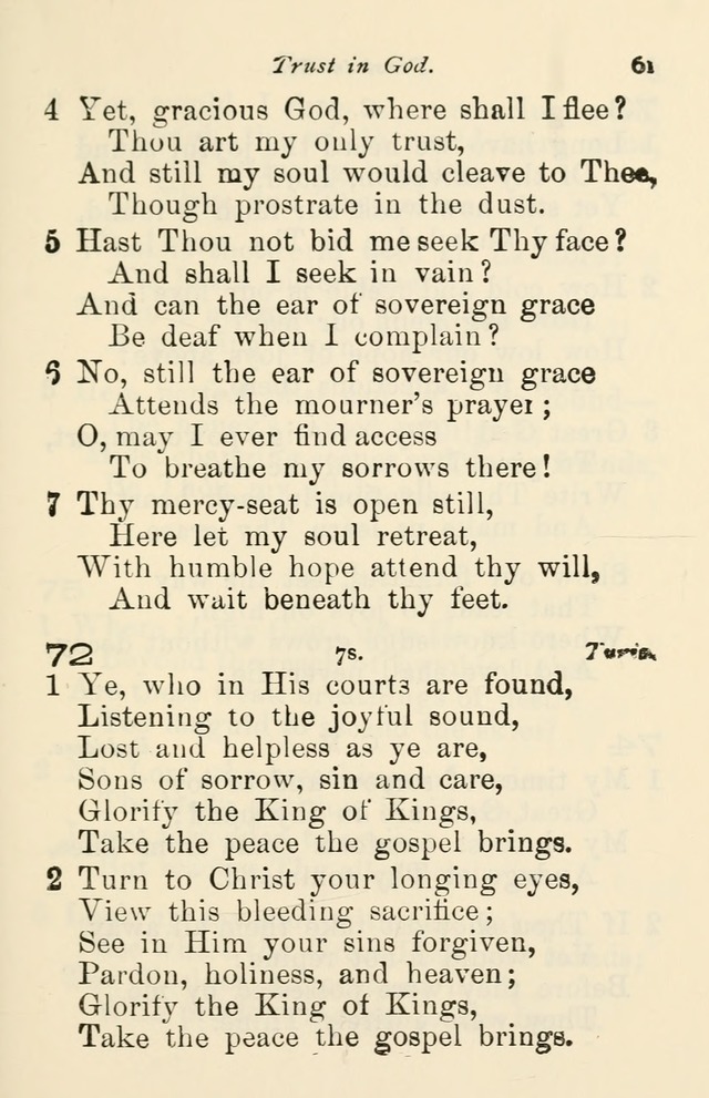 A Choice Selection of Hymns and Spiritual Songs for the use of the Baptist Church and all lovers of song page 64