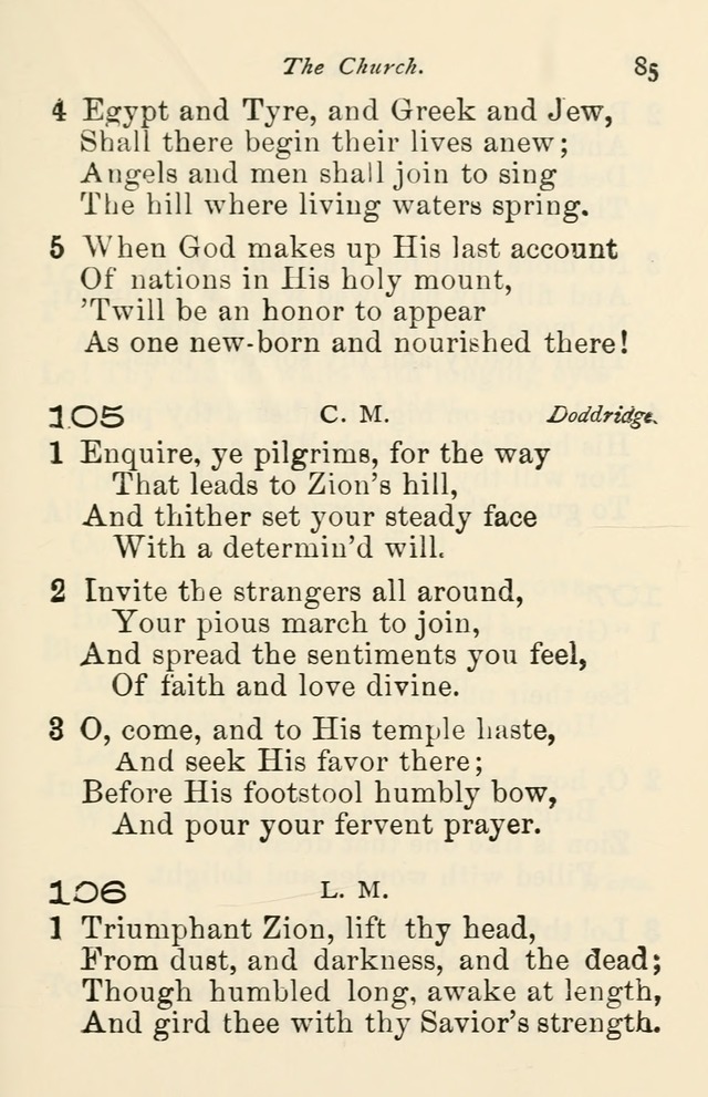 A Choice Selection of Hymns and Spiritual Songs for the use of the Baptist Church and all lovers of song page 88