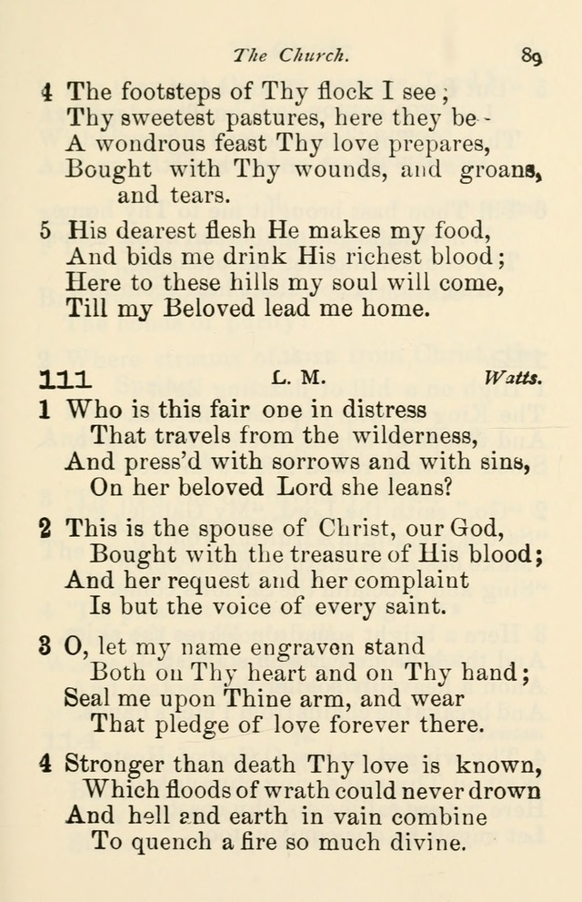 A Choice Selection of Hymns and Spiritual Songs for the use of the Baptist Church and all lovers of song page 92