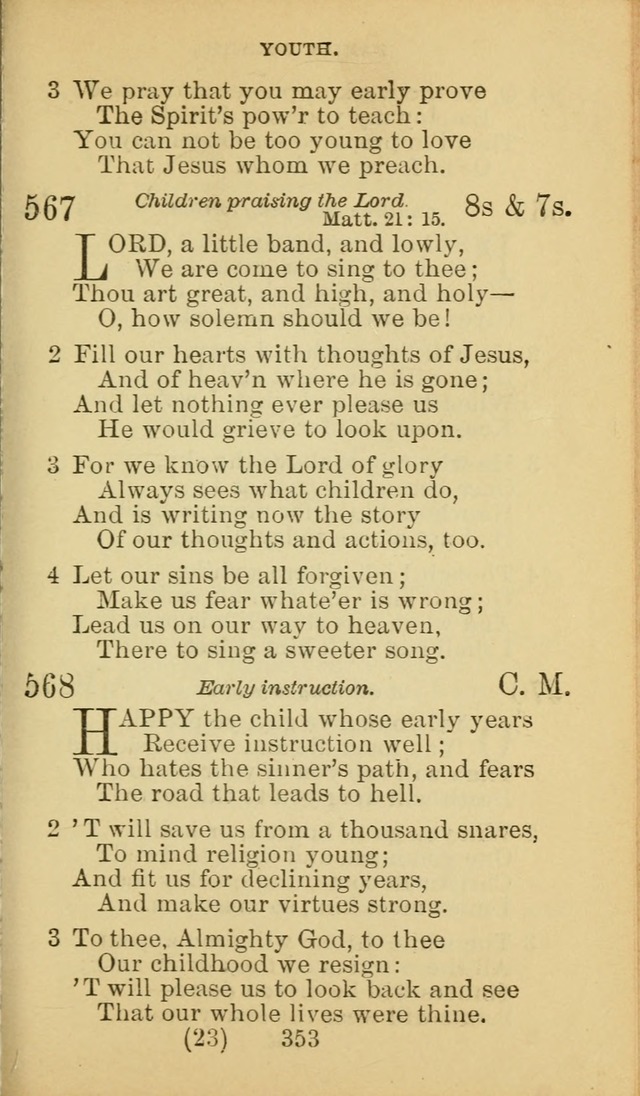 A Collection of Spiritual Hymns: adapted to the Various Kinds of Christian Worship, and especially designed for the use of the Brethren in Christ. 2nd ed. page 355