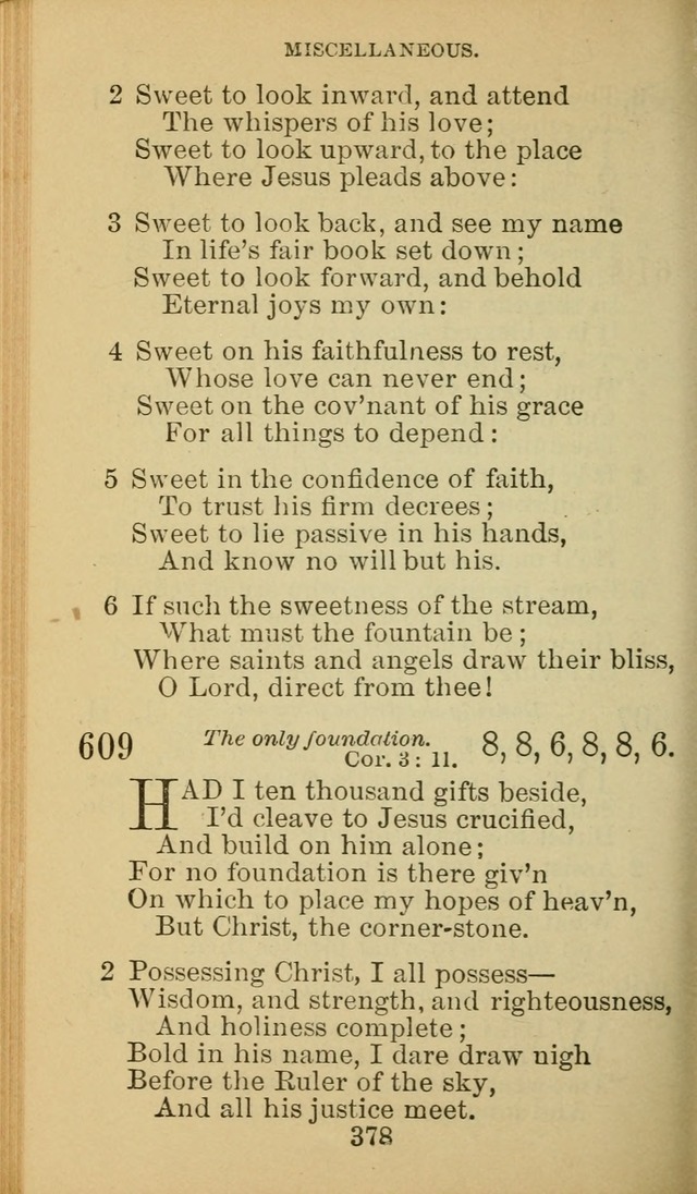 A Collection of Spiritual Hymns: adapted to the Various Kinds of Christian Worship, and especially designed for the use of the Brethren in Christ. 2nd ed. page 380