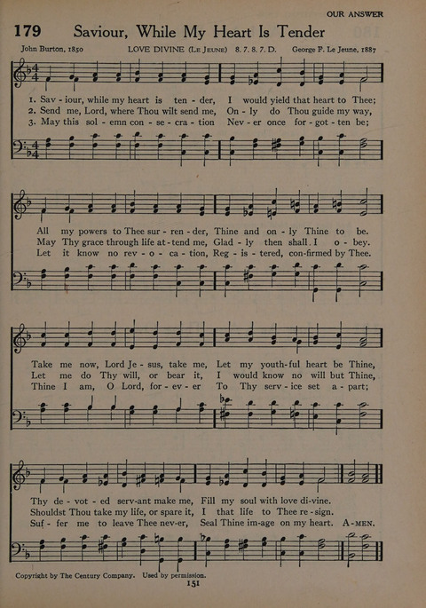 The Church School Hymnal for Youth page 151