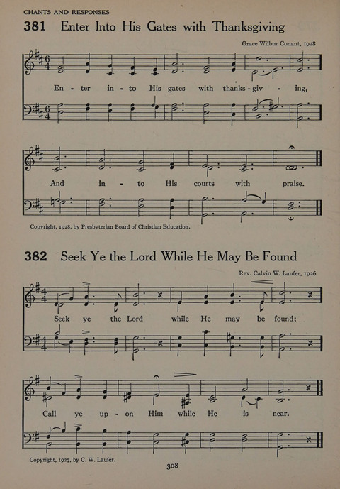 The Church School Hymnal for Youth page 308