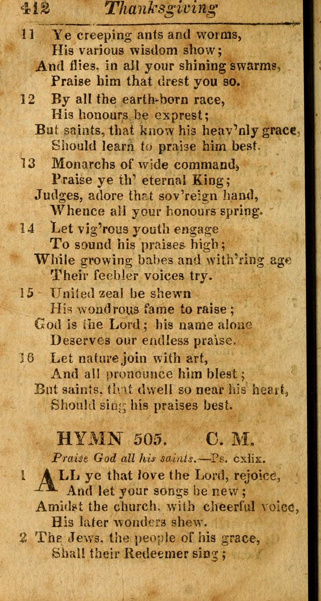 A Choice Selection of Psalms, Hymns and Spiritual Songs for the use of  Christians page 405