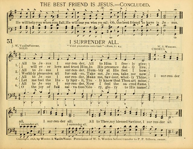 Christ in Song: for all religious services nearly one thousand best gospel hymns, new and old with responsive scripture readings (Rev. and Enl.) page 51