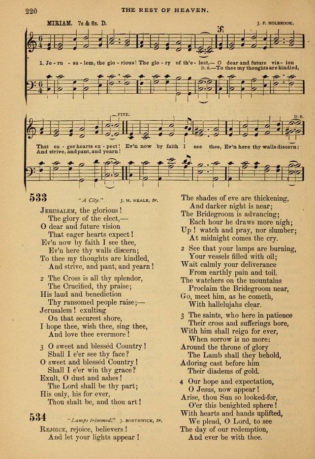 The Calvary Selection of Spiritual Songs: with music for use in social meetings. page 220