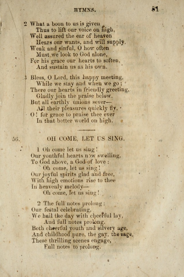 A Collection of Sabbath School Hymns: compiled by a Sabbath School Teacher page 51