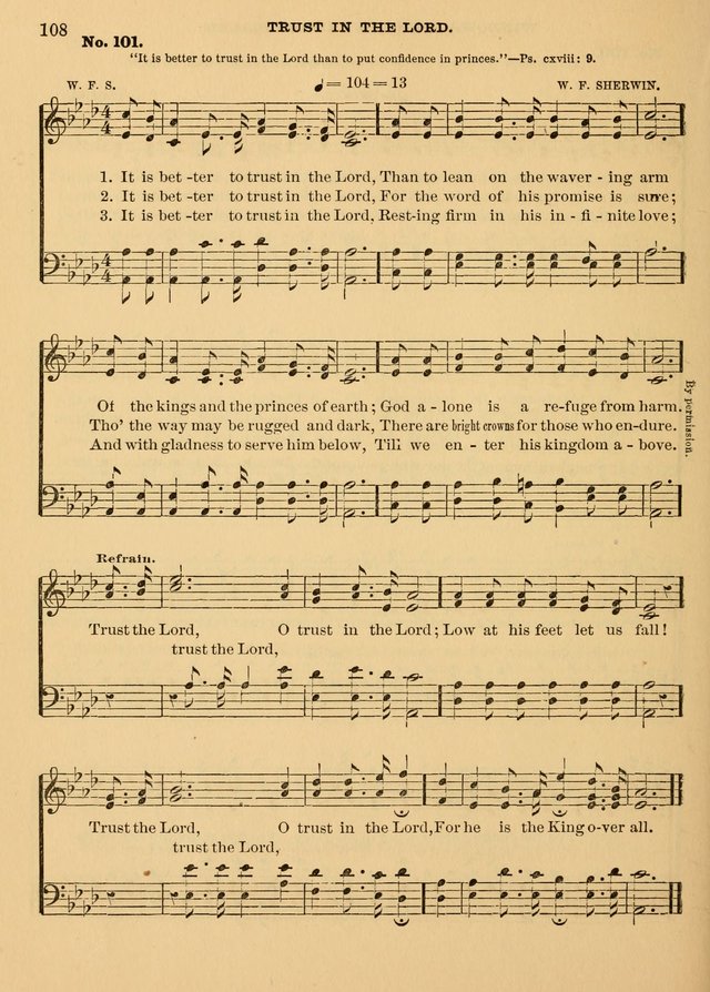 The Christian Sunday School Hymnal: a compilation of choice hymns and tunes for Sunday schools page 108