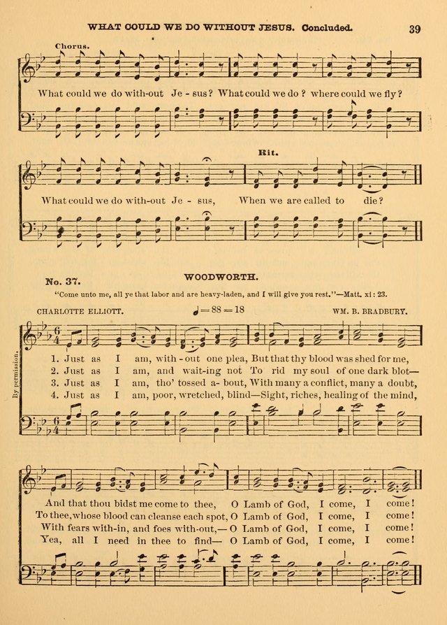 The Christian Sunday School Hymnal: a compilation of choice hymns and tunes for Sunday schools page 39