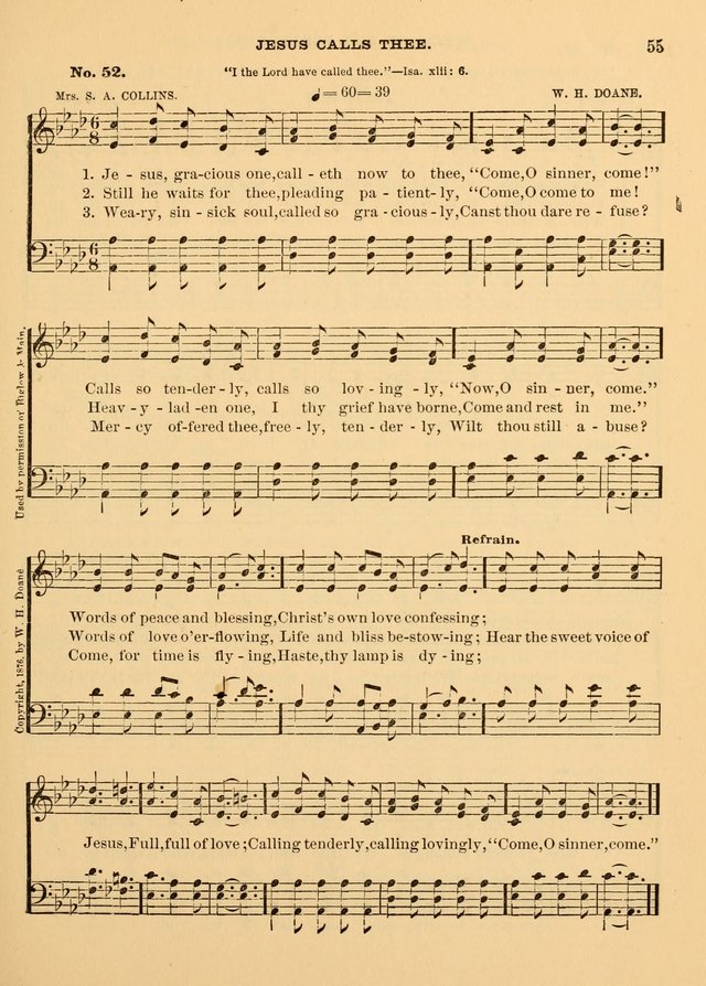 The Christian Sunday School Hymnal: a compilation of choice hymns and tunes for Sunday schools page 55