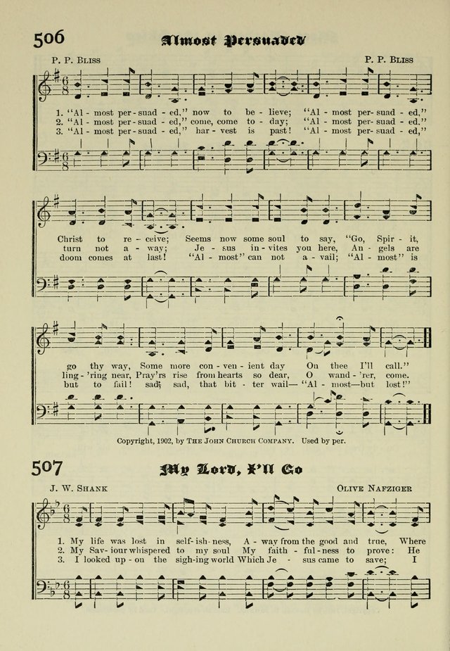 Church and Sunday School Hymnal with Supplement: a Collection of Hymns and Sacred Songs ... [with Deutscher Anhang] page 382