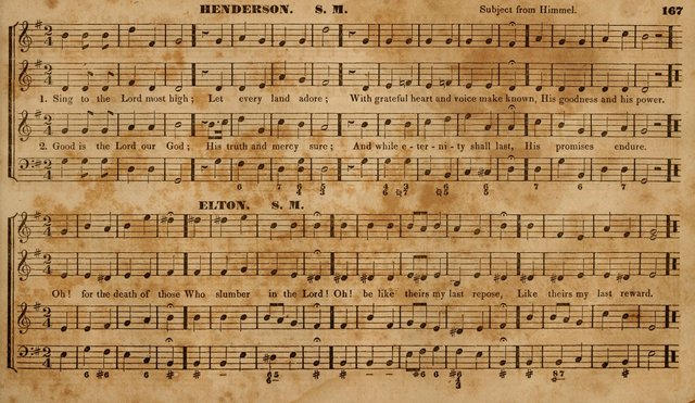 The Choir: or, Union collection of church music. Consisting of a great variety of psalm and hymn tunes, anthems, &c. original and selected. Including many beautiful subjects from the works.. (2nd ed.) page 167