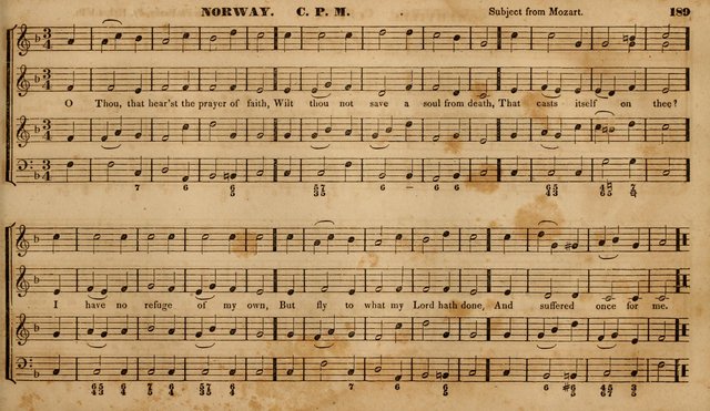 The Choir: or, Union collection of church music. Consisting of a great variety of psalm and hymn tunes, anthems, &c. original and selected. Including many beautiful subjects from the works.. (2nd ed.) page 189