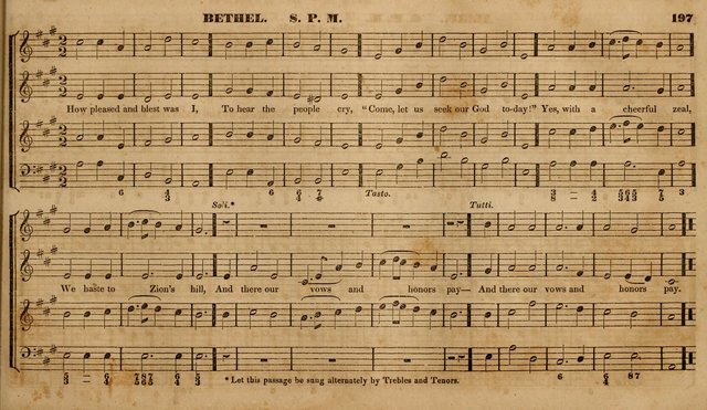 The Choir: or, Union collection of church music. Consisting of a great variety of psalm and hymn tunes, anthems, &c. original and selected. Including many beautiful subjects from the works.. (2nd ed.) page 197