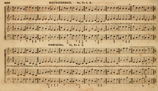 The Choir: or, Union collection of church music. Consisting of a great variety of psalm and hymn tunes, anthems, &c. original and selected. Including many beautiful subjects from the works.. (2nd ed.) page 250