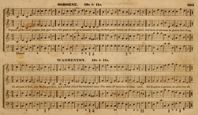 The Choir: or, Union collection of church music. Consisting of a great variety of psalm and hymn tunes, anthems, &c. original and selected. Including many beautiful subjects from the works.. (2nd ed.) page 295