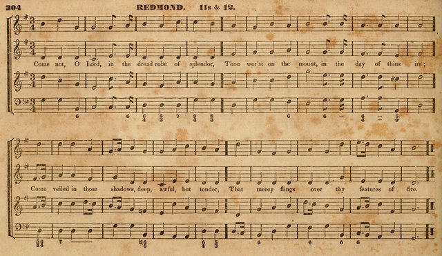 The Choir: or, Union collection of church music. Consisting of a great variety of psalm and hymn tunes, anthems, &c. original and selected. Including many beautiful subjects from the works.. (2nd ed.) page 304