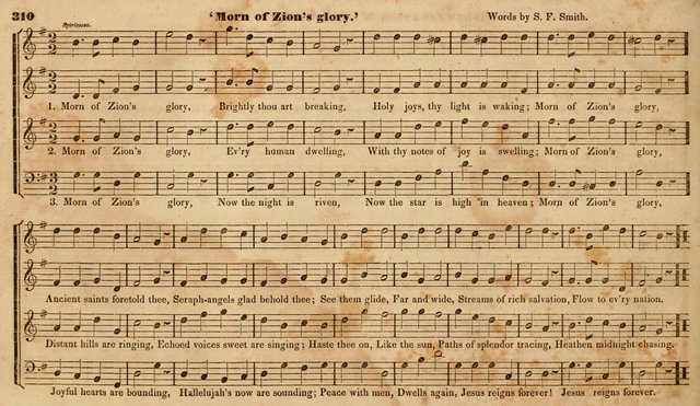 The Choir: or, Union collection of church music. Consisting of a great variety of psalm and hymn tunes, anthems, &c. original and selected. Including many beautiful subjects from the works.. (2nd ed.) page 310