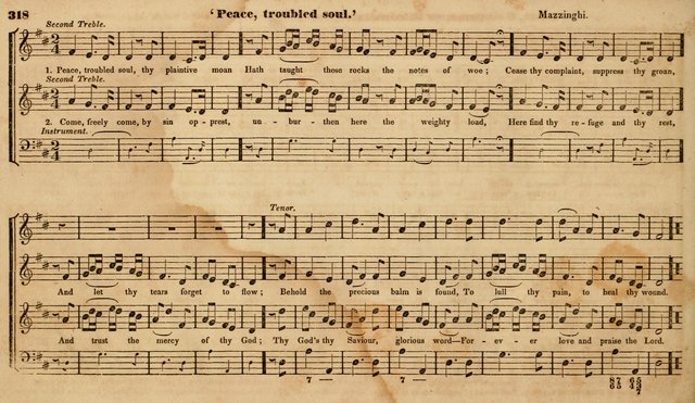 The Choir: or, Union collection of church music. Consisting of a great variety of psalm and hymn tunes, anthems, &c. original and selected. Including many beautiful subjects from the works.. (2nd ed.) page 318