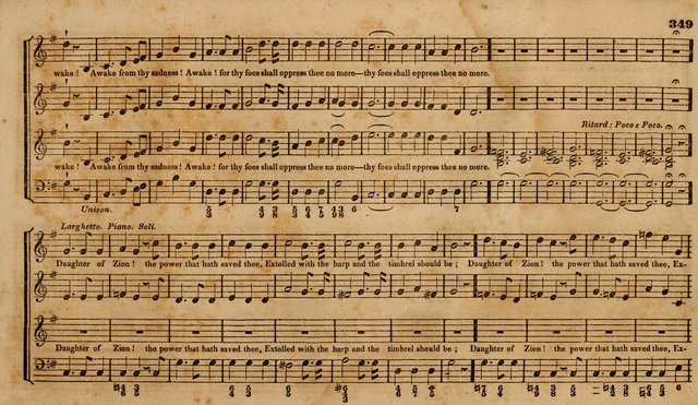 The Choir: or, Union collection of church music. Consisting of a great variety of psalm and hymn tunes, anthems, &c. original and selected. Including many beautiful subjects from the works.. (2nd ed.) page 349