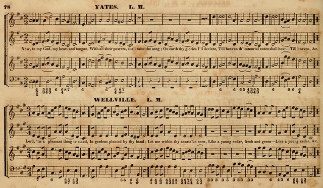 The Choir: or, Union collection of church music. Consisting of a great variety of psalm and hymn tunes, anthems, &c. original and selected. Including many beautiful subjects from the works.. (2nd ed.) page 78