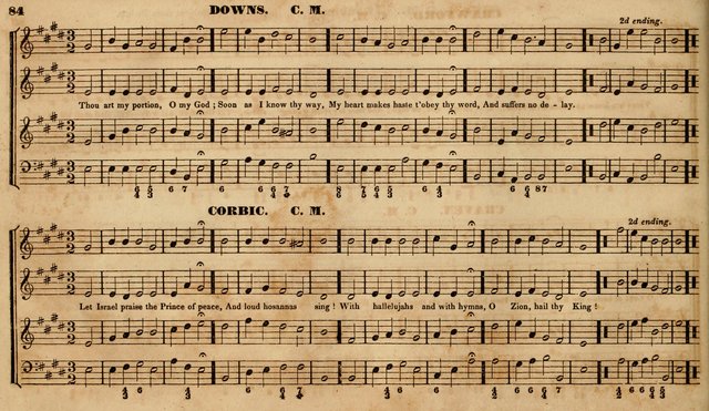 The Choir: or, Union collection of church music. Consisting of a great variety of psalm and hymn tunes, anthems, &c. original and selected. Including many beautiful subjects from the works.. (2nd ed.) page 84