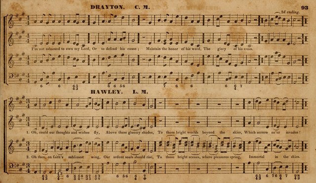 The Choir: or, Union collection of church music. Consisting of a great variety of psalm and hymn tunes, anthems, &c. original and selected. Including many beautiful subjects from the works.. (2nd ed.) page 93