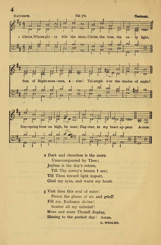 Columbia University Hymnal page 4