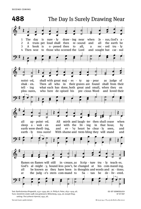 Christian Worship: Hymnal page 462