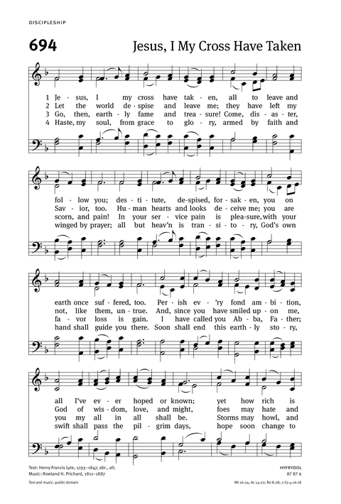Christian Worship: Hymnal page 706