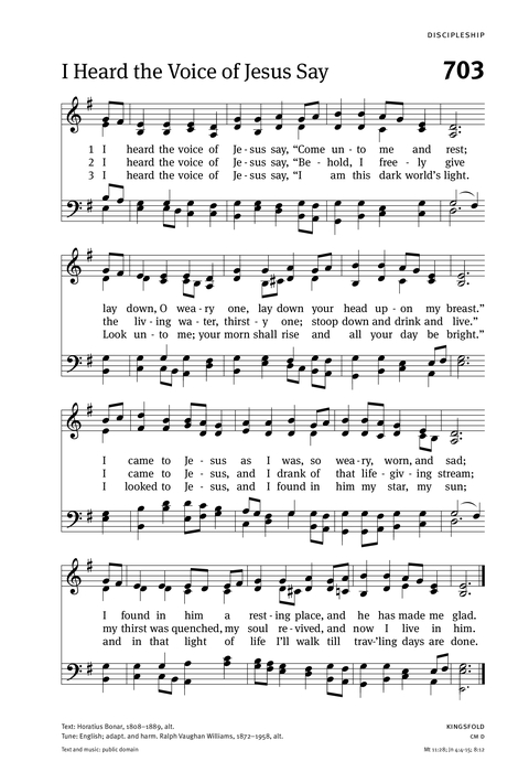 Christian Worship: Hymnal page 715