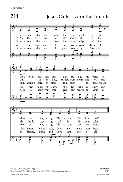 Christian Worship: Hymnal page 724