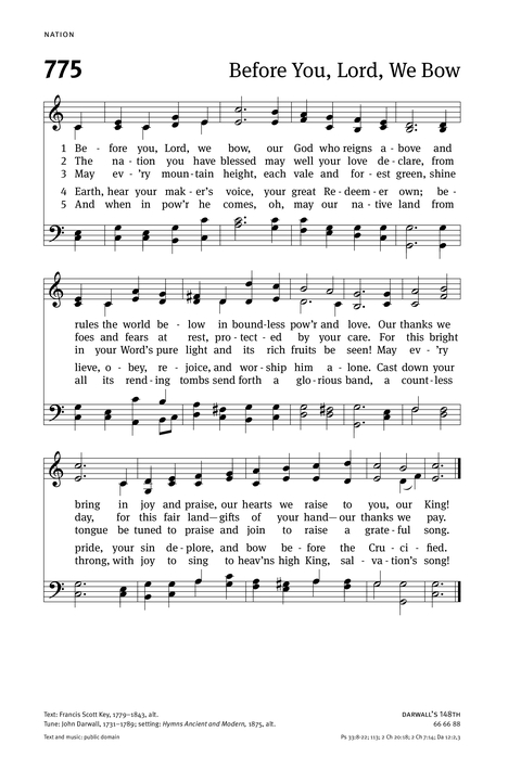 Christian Worship: Hymnal page 796
