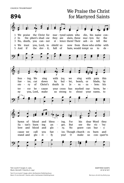 Christian Worship: Hymnal page 950