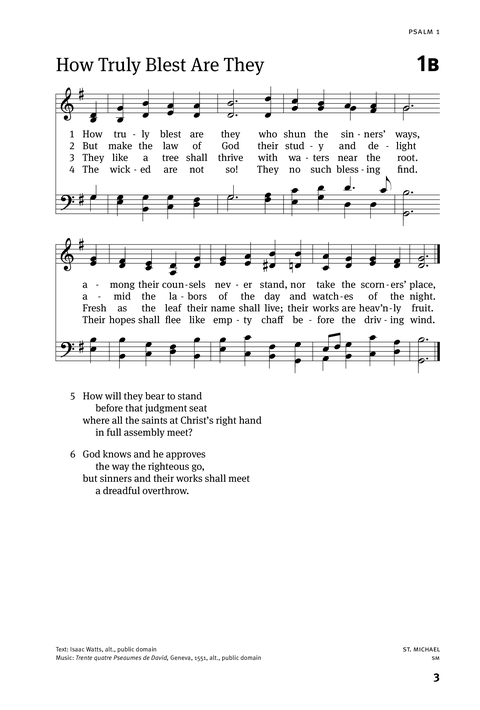 Christian Worship: Psalter page 3
