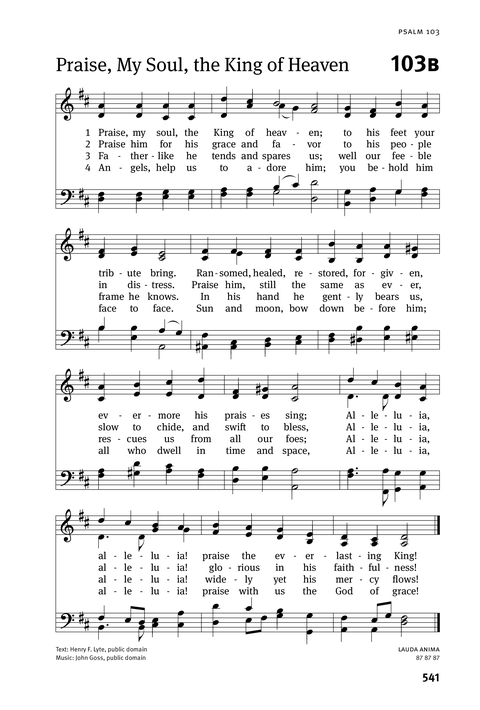 Christian Worship: Psalter page 541