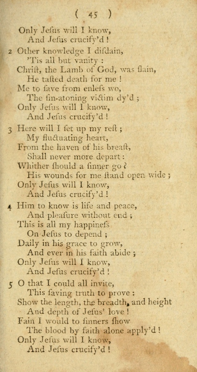 A Collection of Hymns for the use of Christians page 119