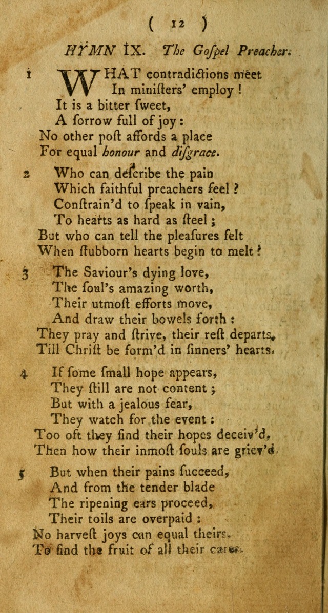 A Collection of Hymns for the use of Christians page 12