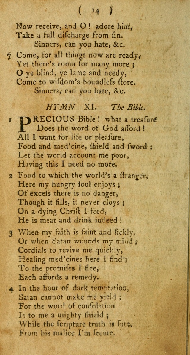 A Collection of Hymns for the use of Christians page 14