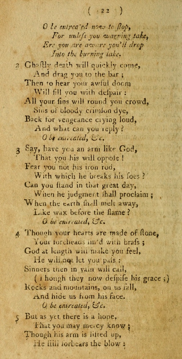 A Collection of Hymns for the use of Christians page 22