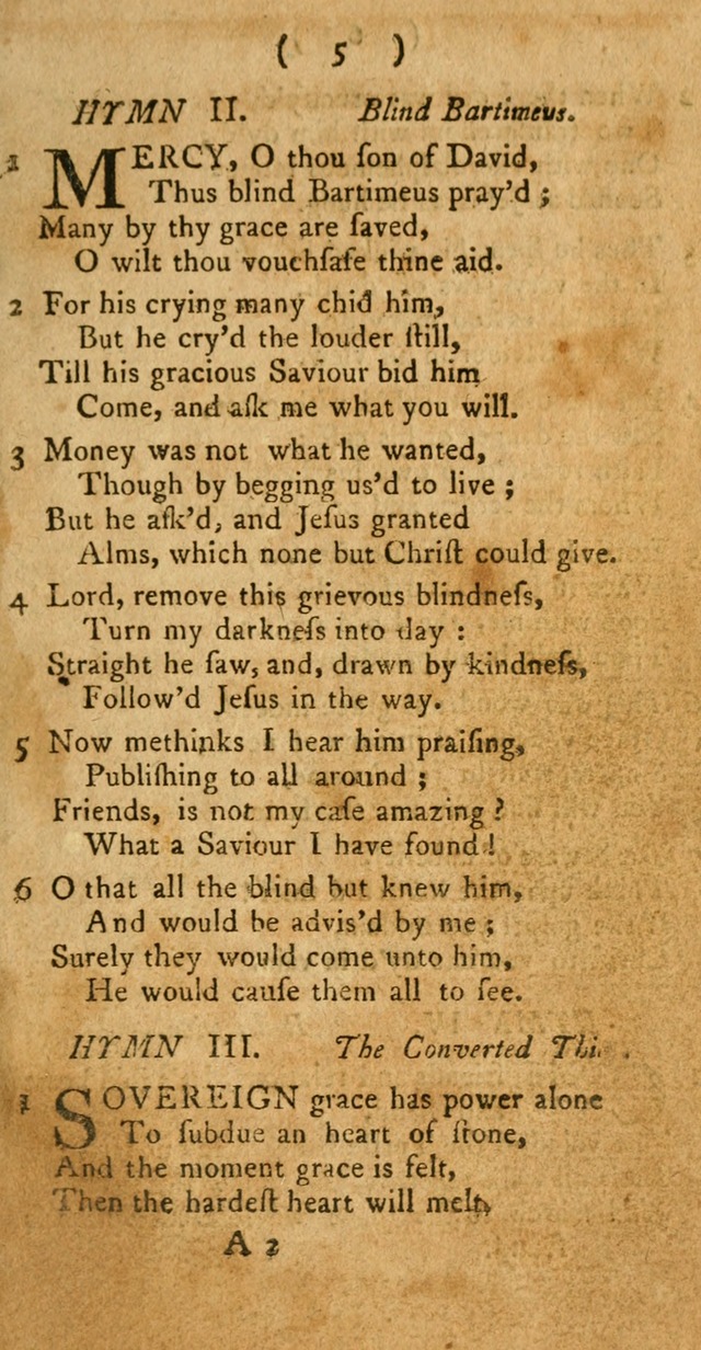 A Collection of Hymns for the use of Christians page 5