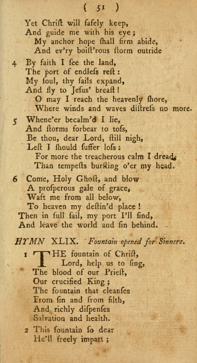 A Collection of Hymns for the use of Christians page 51